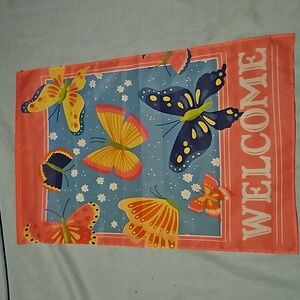 Butterfly welcome sign